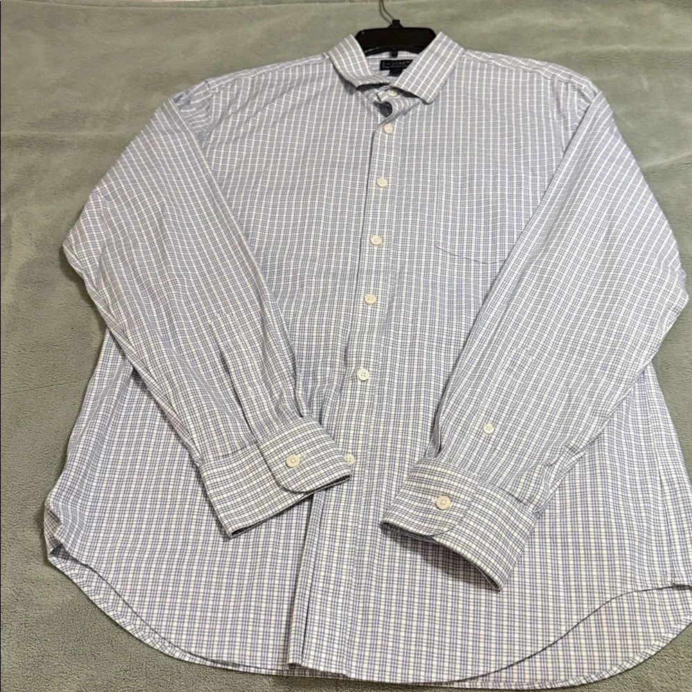 J. Crew Blue and White Plaid Shirt